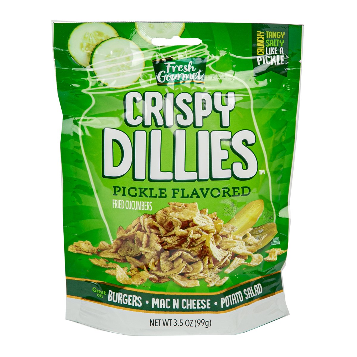 Fresh Gourmet Crispy Dillies Pickle Flavored Fried Cucumber 99 g