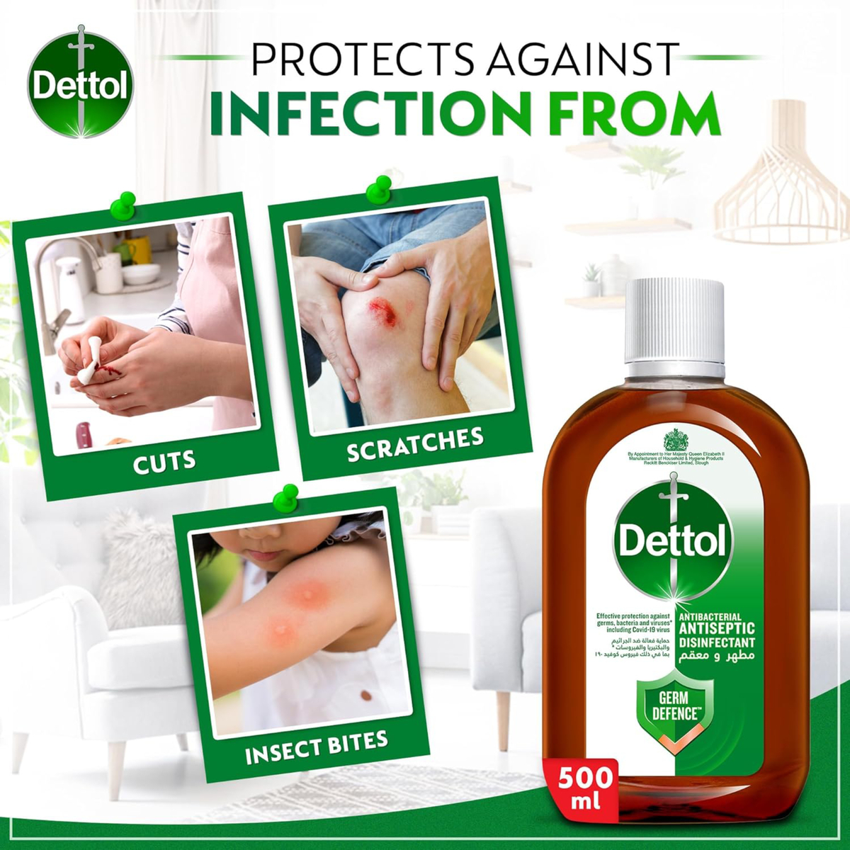 Dettol Antiseptic Antibacterial Disinfectant Liquid 500 ml