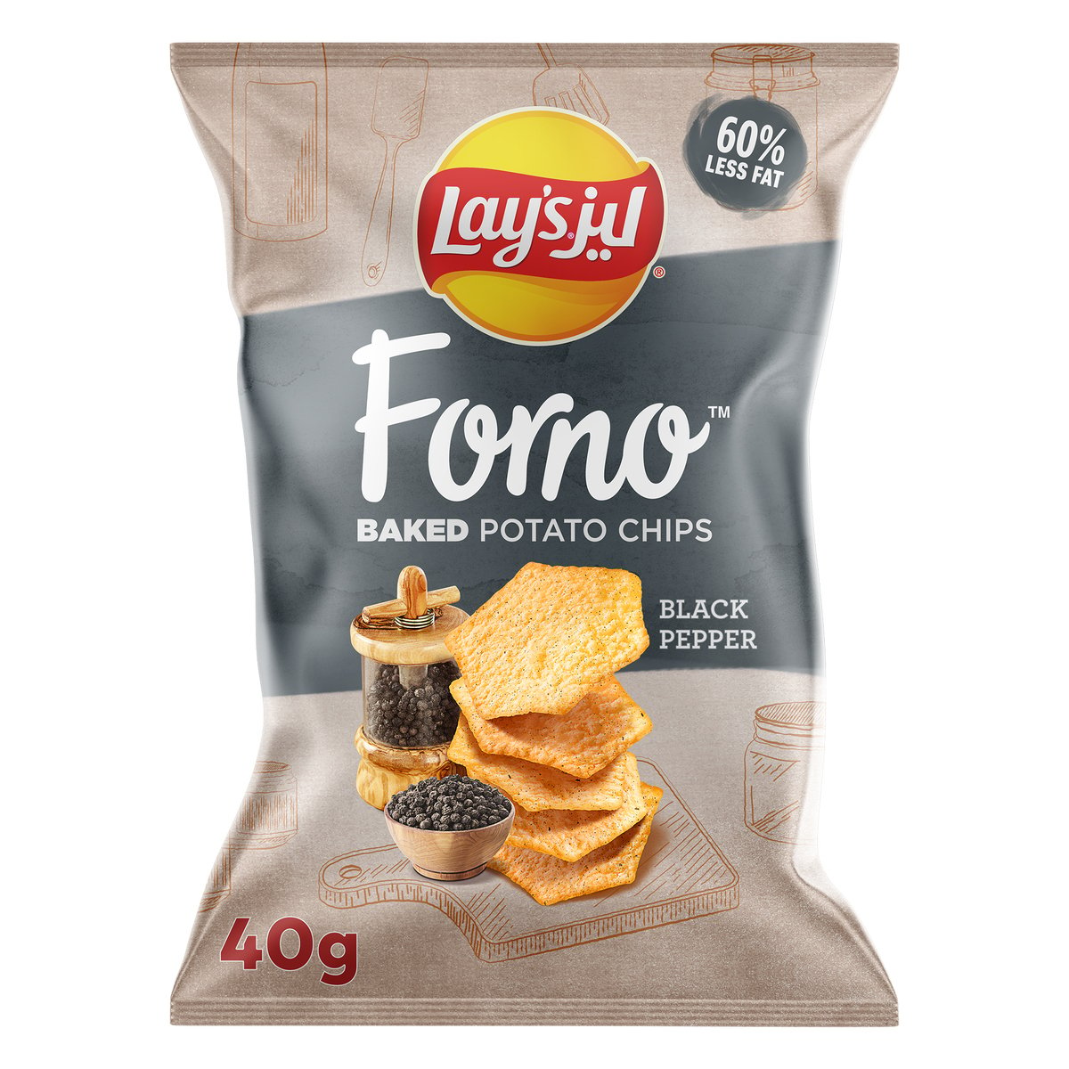 Lay's Forno Black Pepper Potato Chips 40 g