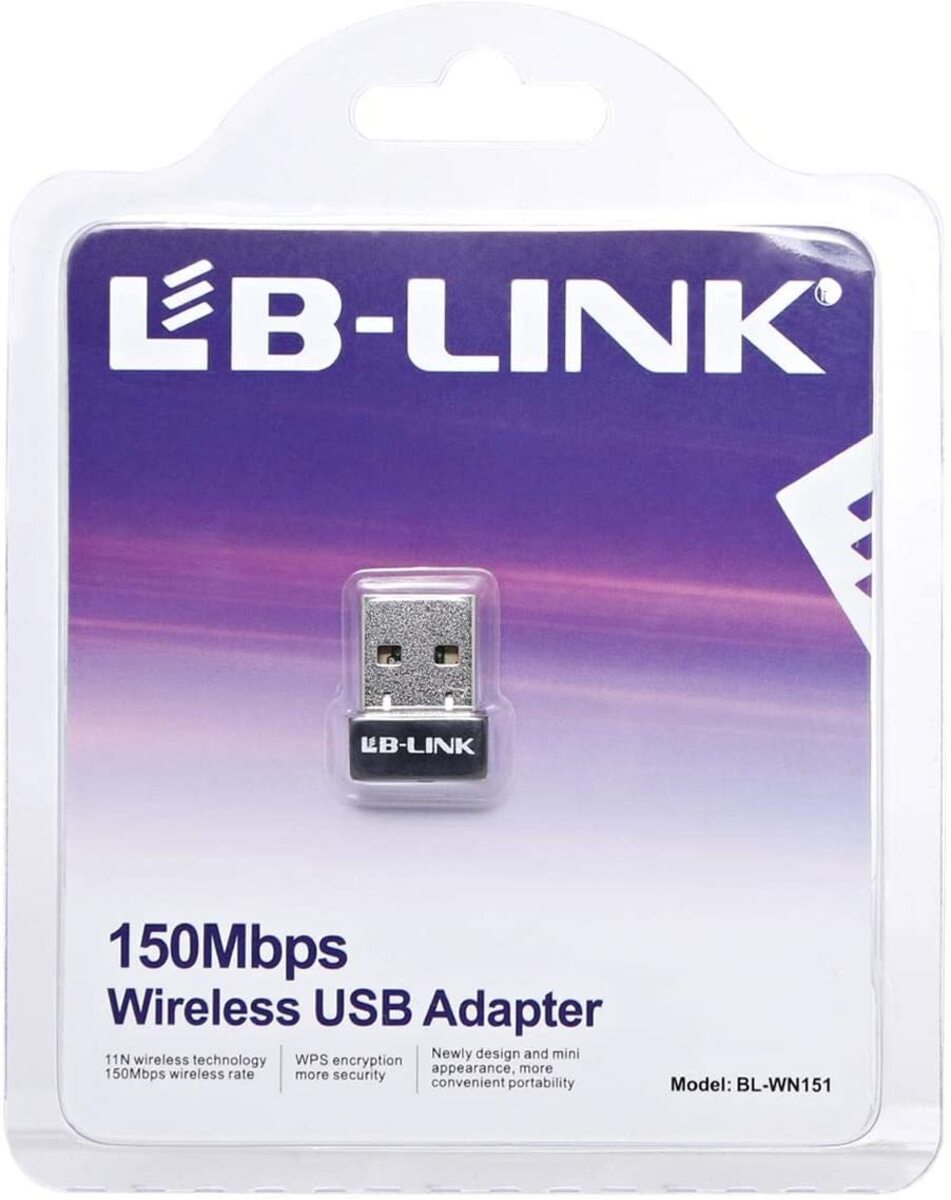 Generic LB-link USB 802.11n 150mbps Mini Wireless LAN Adapter Bl-wn151, Black