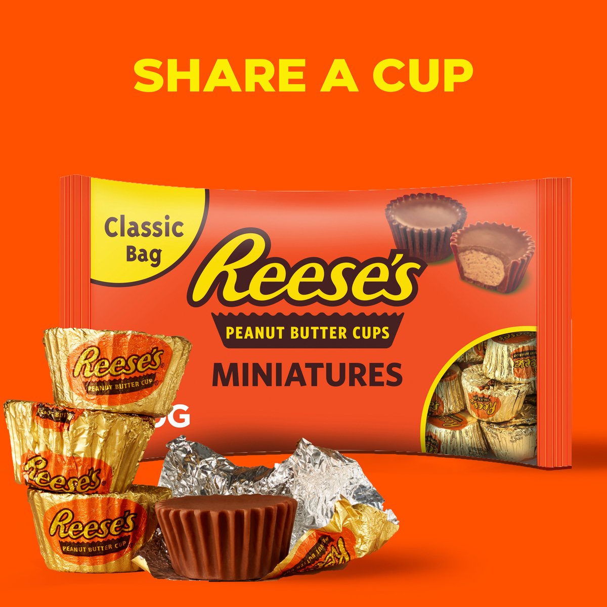 Reese's Chocolate Miniatures Peanut Butter Cups 340 g