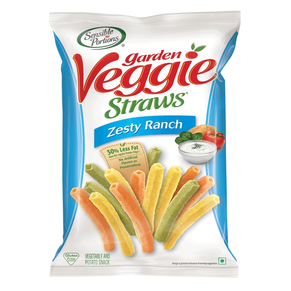 Sensible Portions Zesty Ranch Garden Veggie Straws 120 g