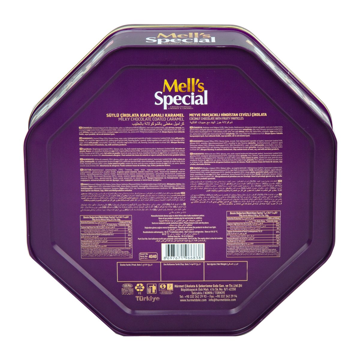 Mell's Special Caramels & Coconut Chocolate Tub 500 g