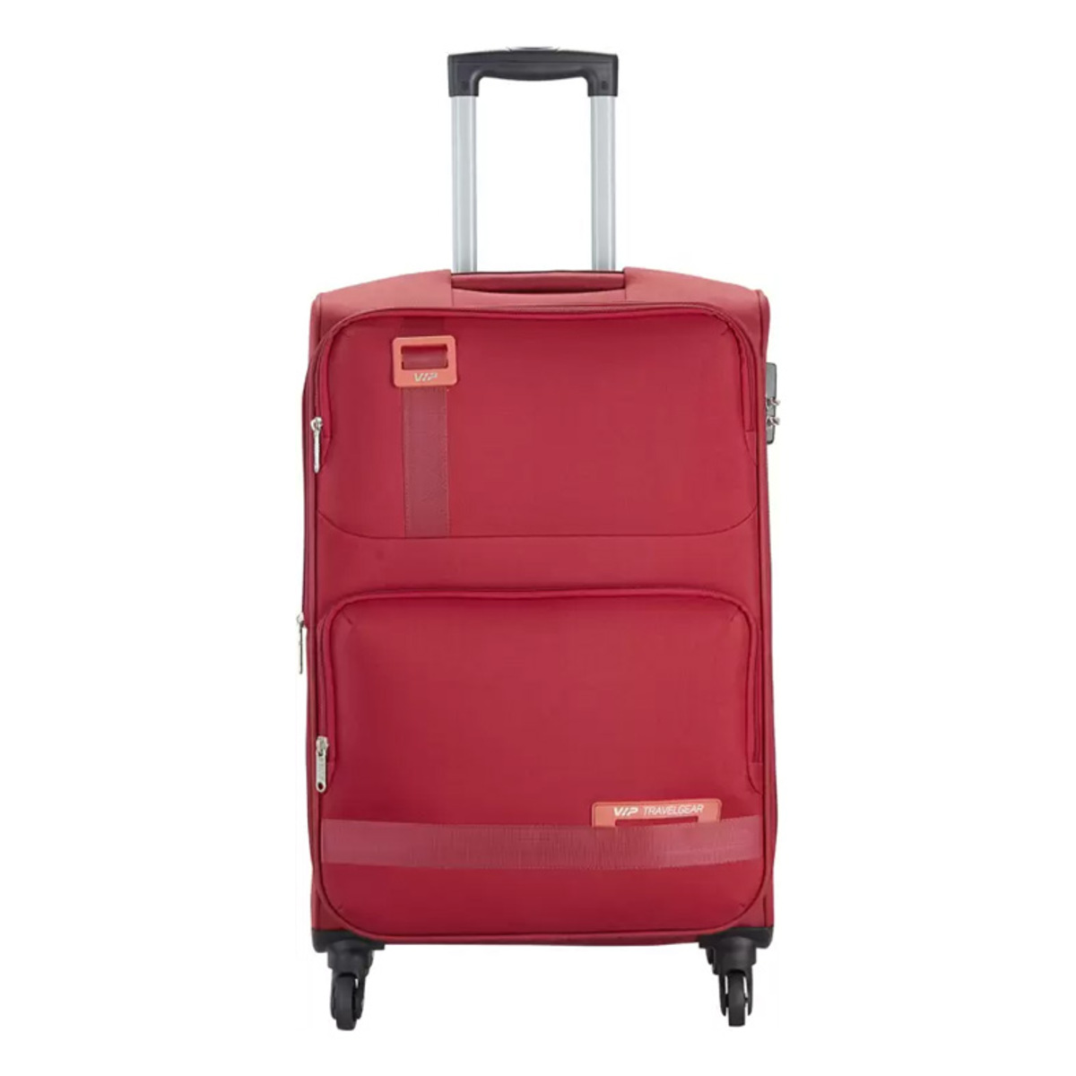 VIP Domina 4 Wheel Soft Trolley 69cm Red + Duffle Bag