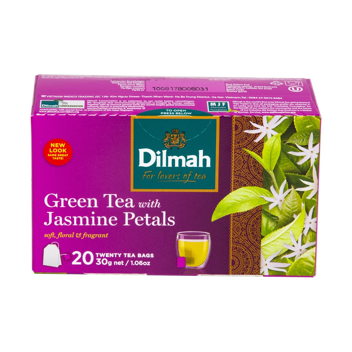 Dilmah Green Tea with Jasmine Petals 20 Teabags