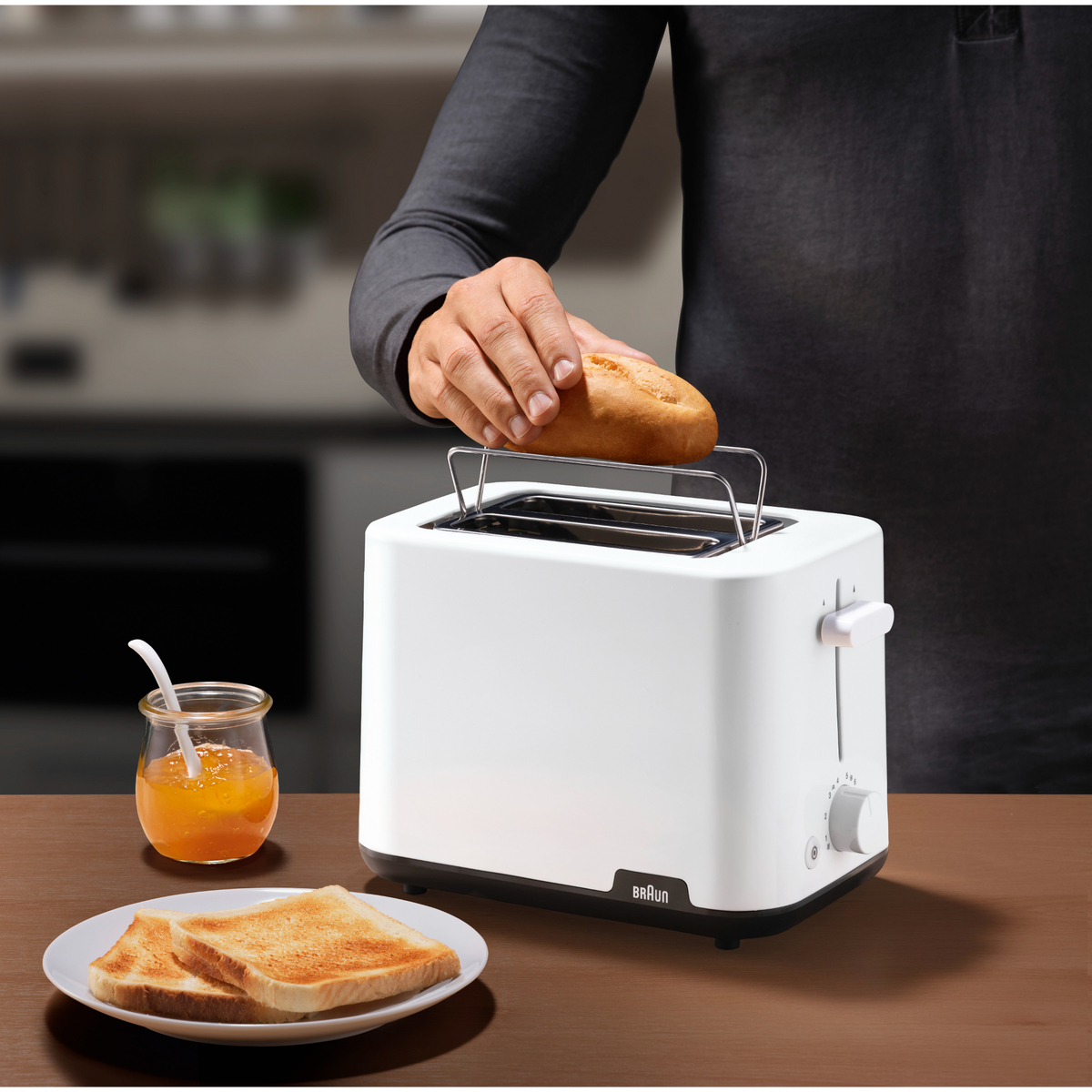 Braun 2 Slice Toaster, 900W, White, HT1010WH