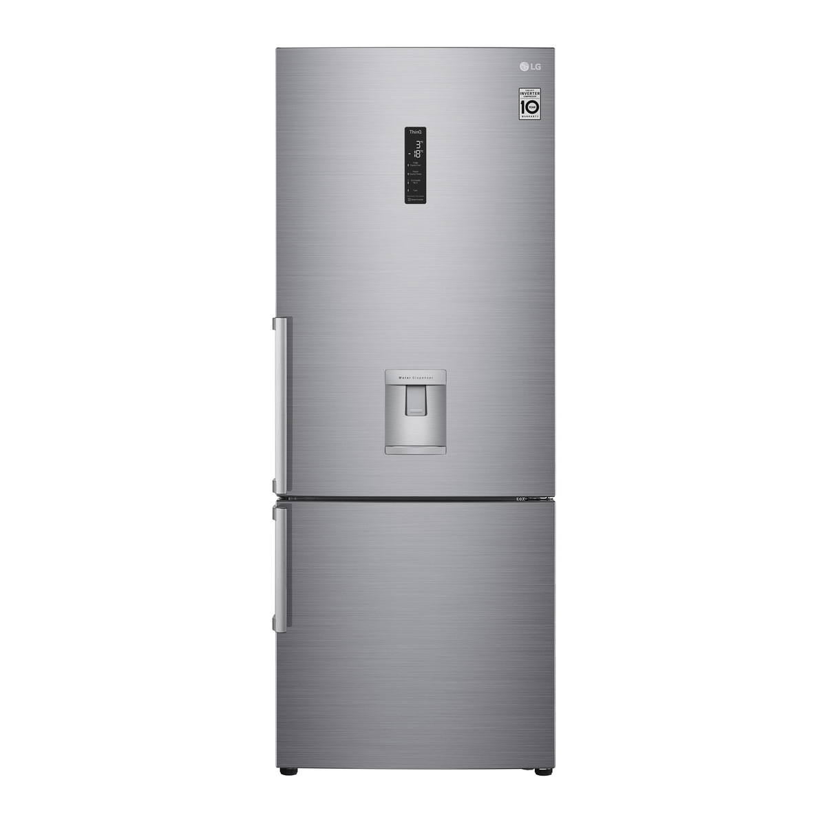 LG Bottom Mount Freezer Refrigerator, 446L, Platinum Silver, GR-F589BLCM