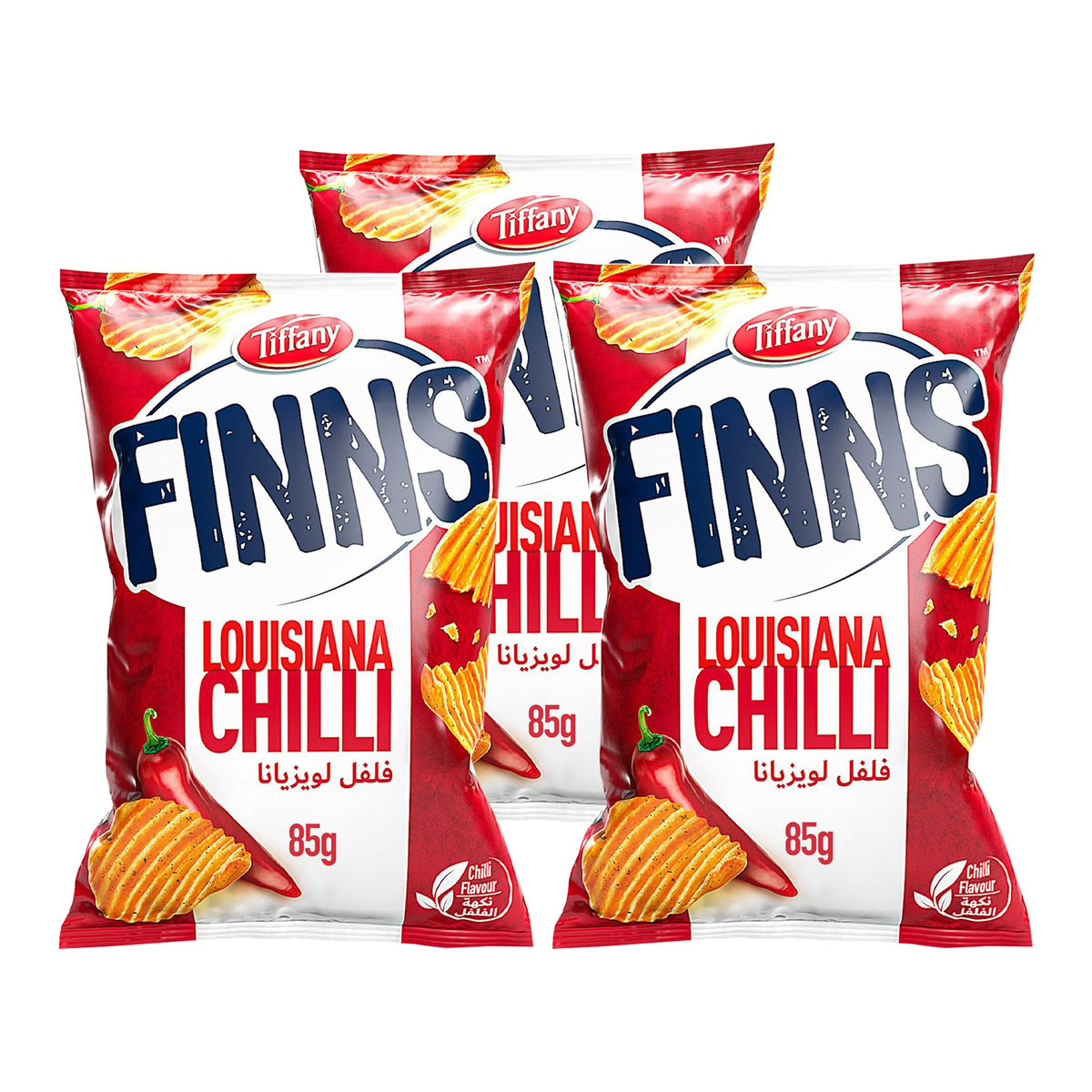 Tiffany Finns Potato Chips Louisiana Chilli Value Pack 3 x 85 g