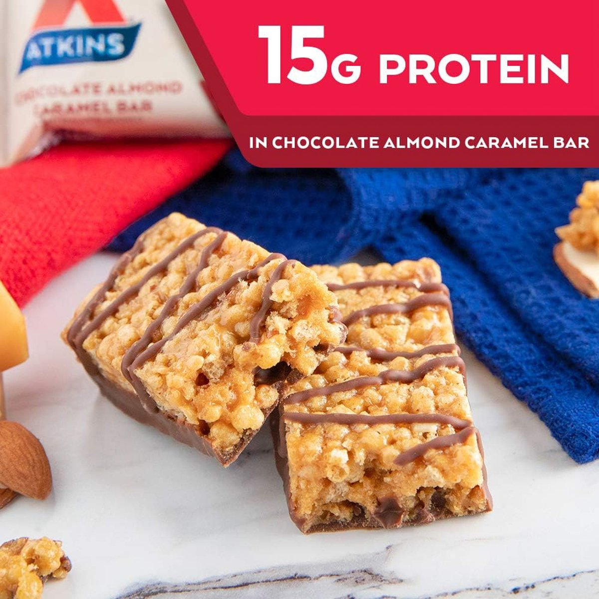 Atkins Chocolate Almond Caramel Bar 48 g