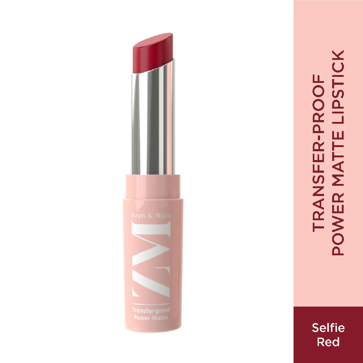 Zayn & Myza Transfer-Proof Power Intense Creamy Matte Color Bullet Lipstick, 3.2 g, Selfie Red