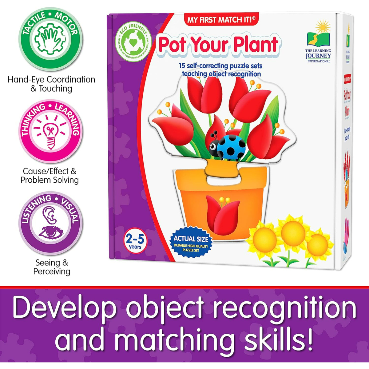 The Learning Journey My First Match It! Pot Your Plant Puzzle, 15 pcs, 115299