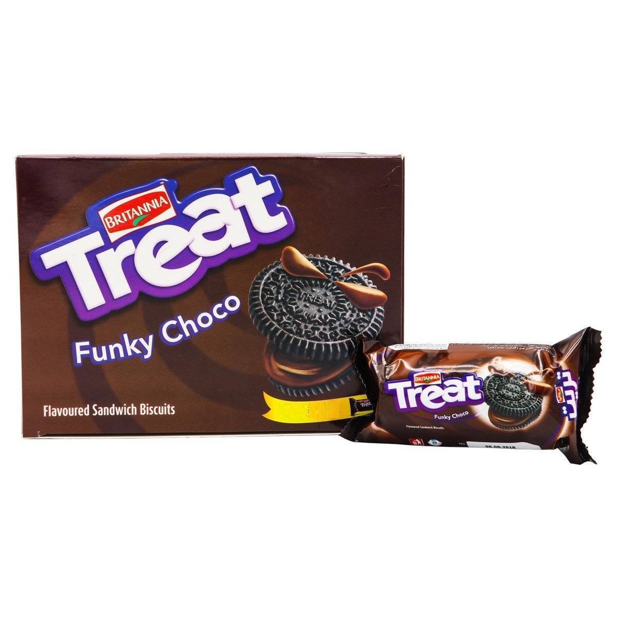 Britannia Treat Funky Choco Sandwich Biscuits 12 x 40 g