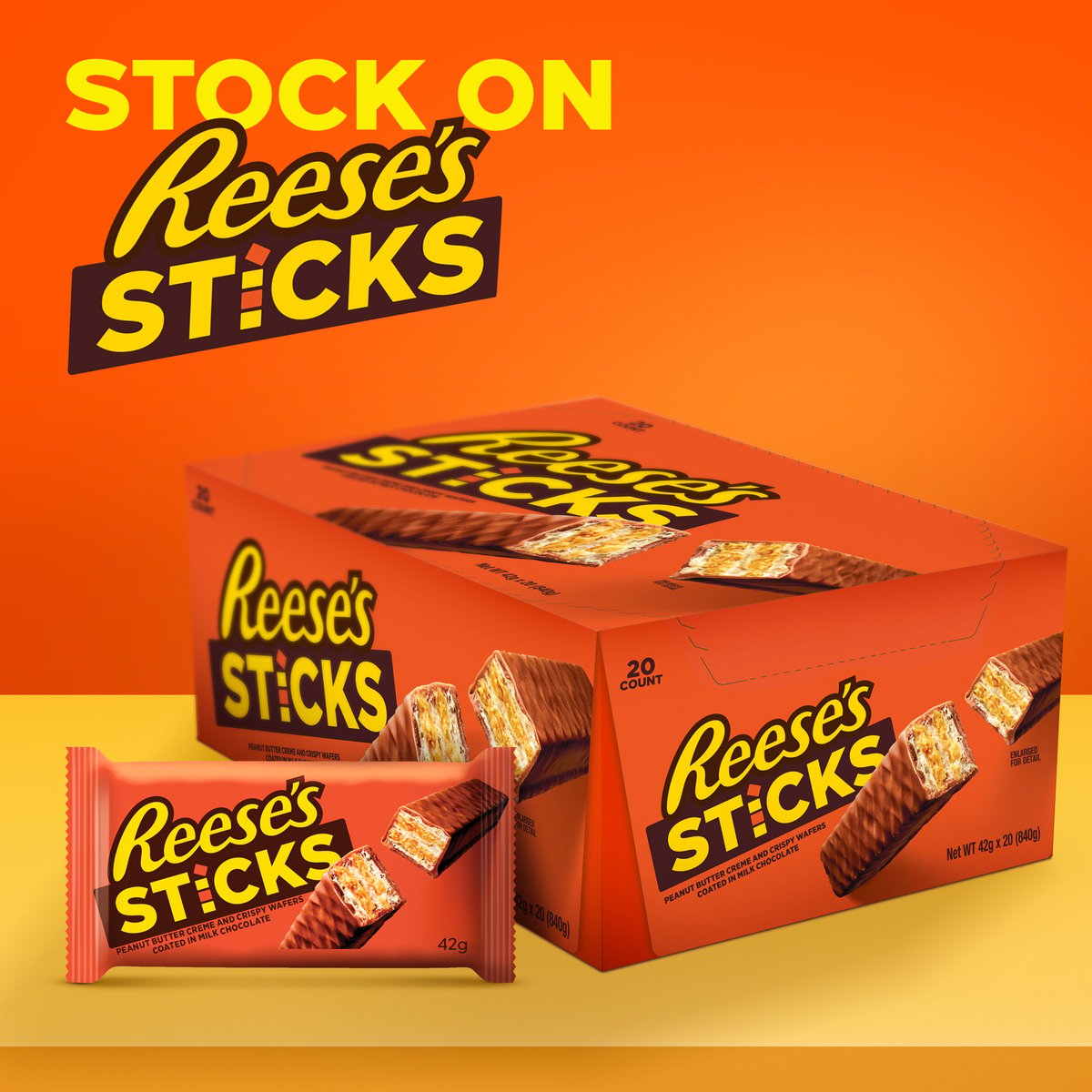 Reese's Sticks Peanut Butter And Crispy Wafer 42 g