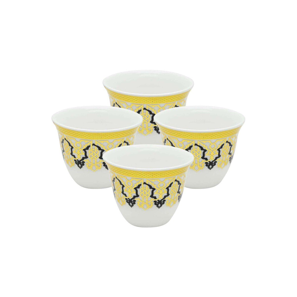 Pearl Ceramic Cawa Cup, 90ml, 4 Pcs, Set-P00006