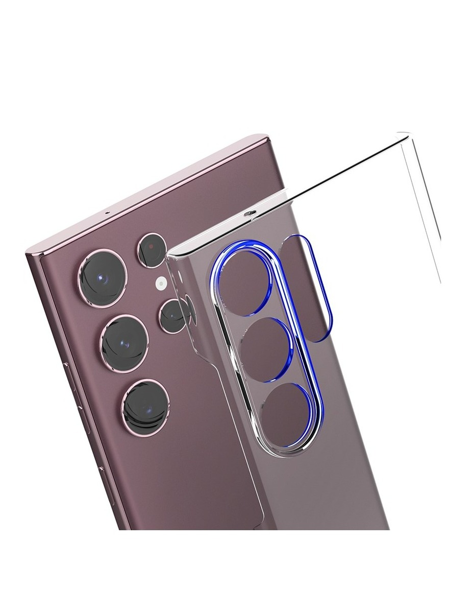 Nukin جراب بولي كربونات شفاف كريستالي لهاتف Samsung Galaxy S23Ultra - شفاف