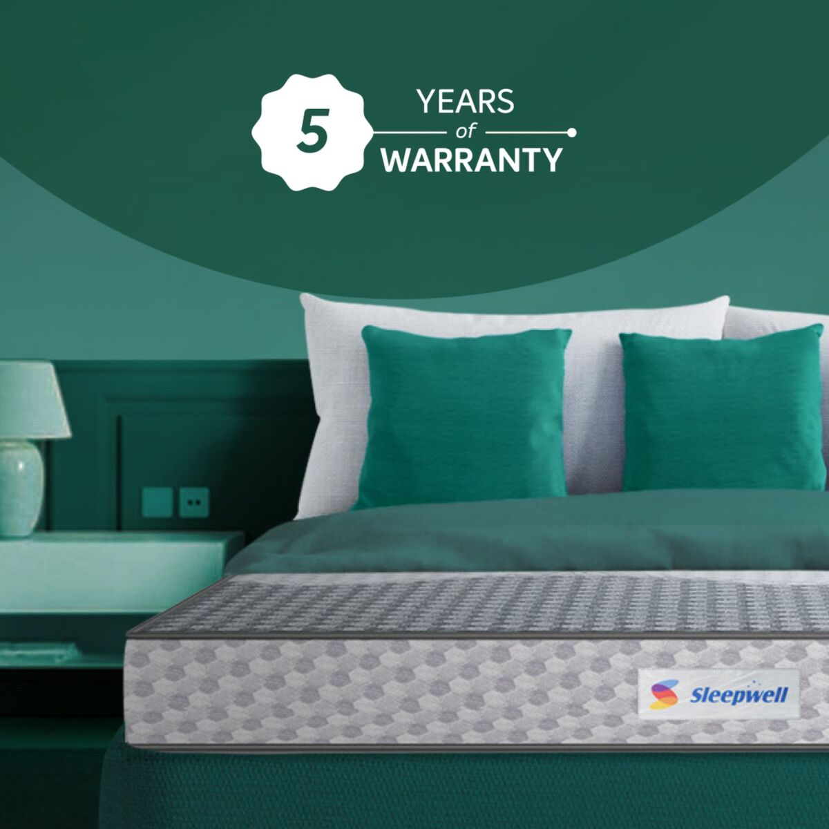 Sleepwell Ortho Pro Profiled Foam , 100 Night Trial , Impressions Memory Foam Mattress With Airvent Cool Gel Technology , Queen Bed Size (200L x 160W x 30H cm)