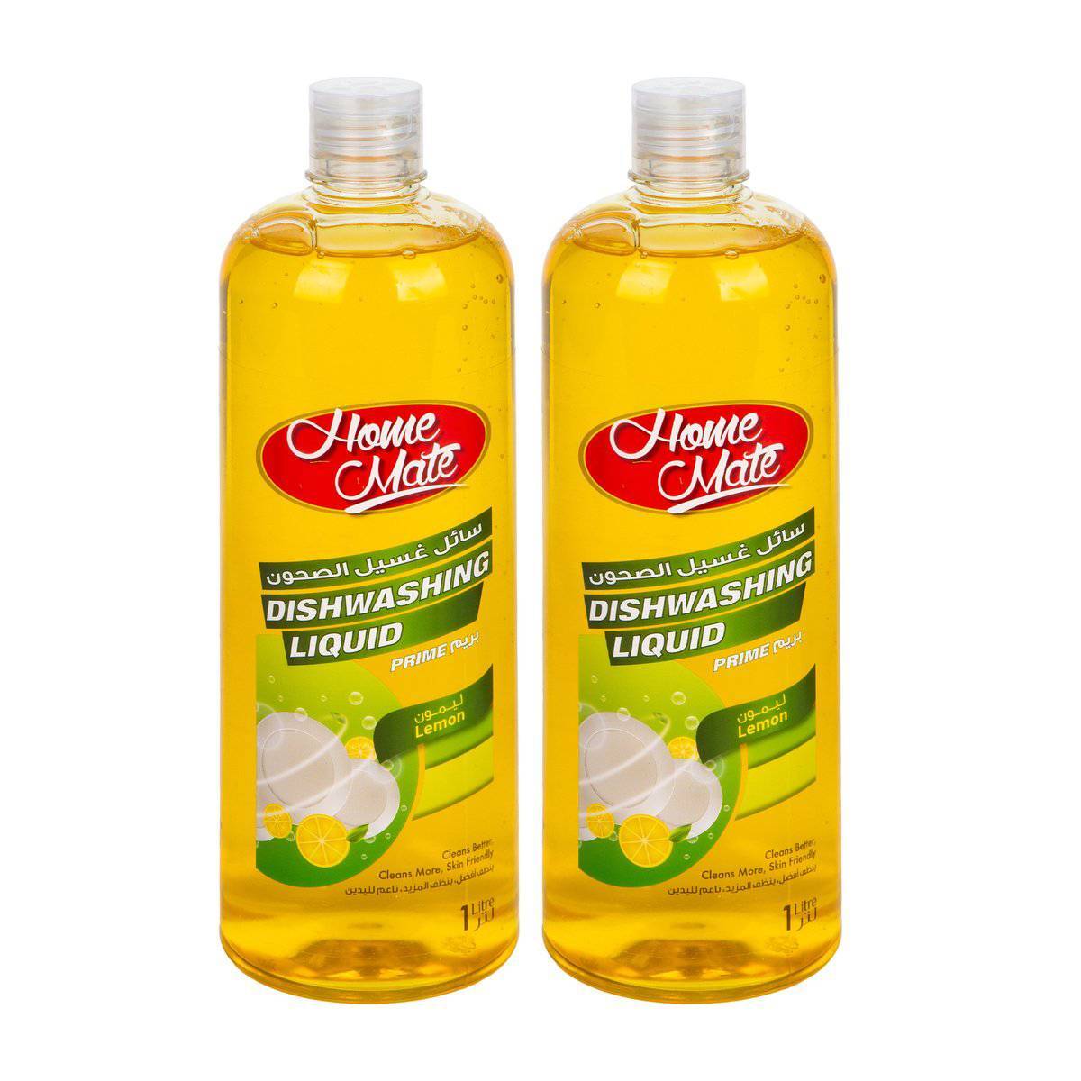 Home Mate Lemon Prime Dishwashing Liquid Value Pack 2 x 1 Litre