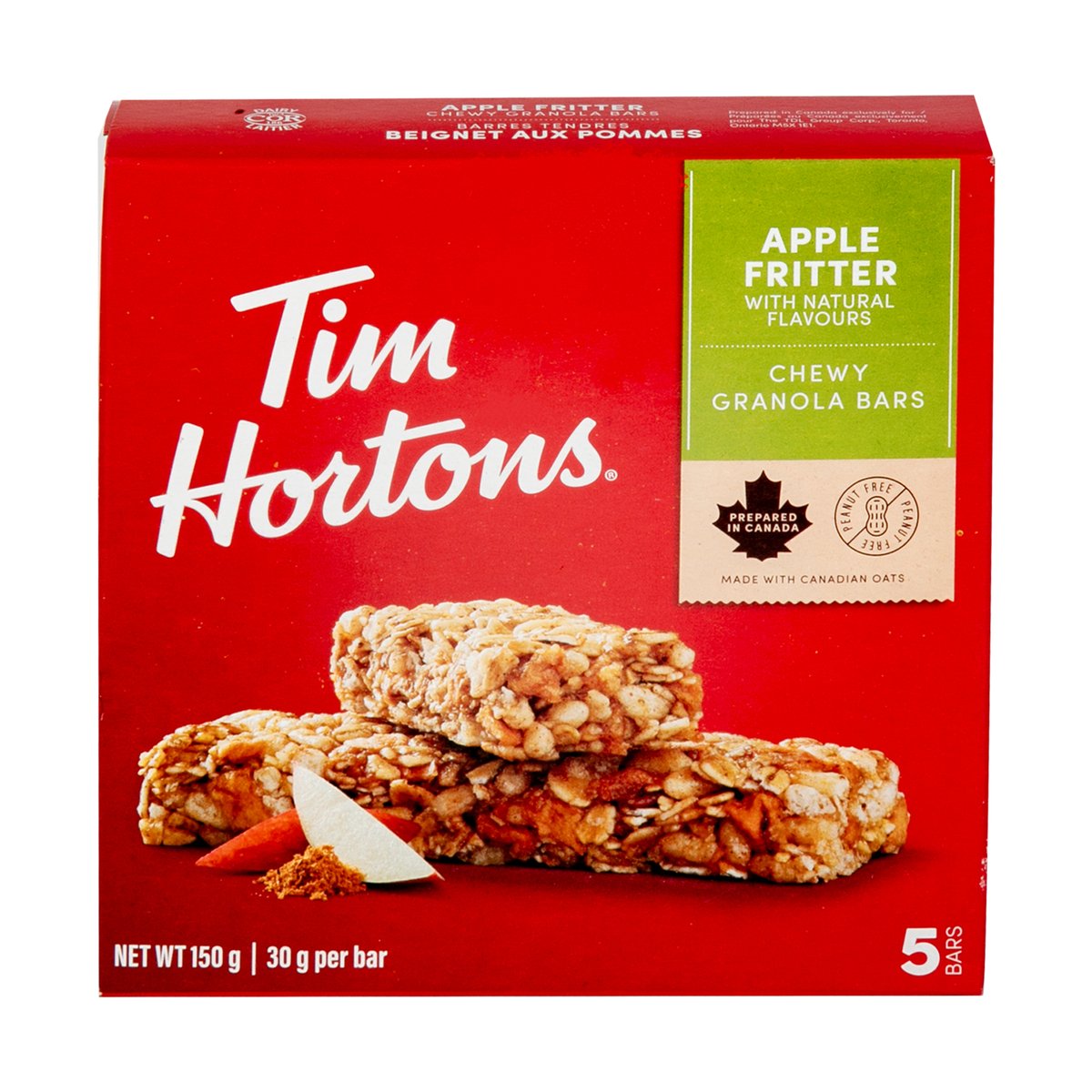 Tim Hortons Apple Fritter Granola Bars 5 x 30 g