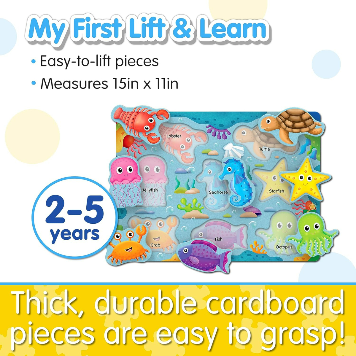 The Learning Journey My First Lift & Learn Under the Sea Puzzle, 8 pcs, Assorted, 285329