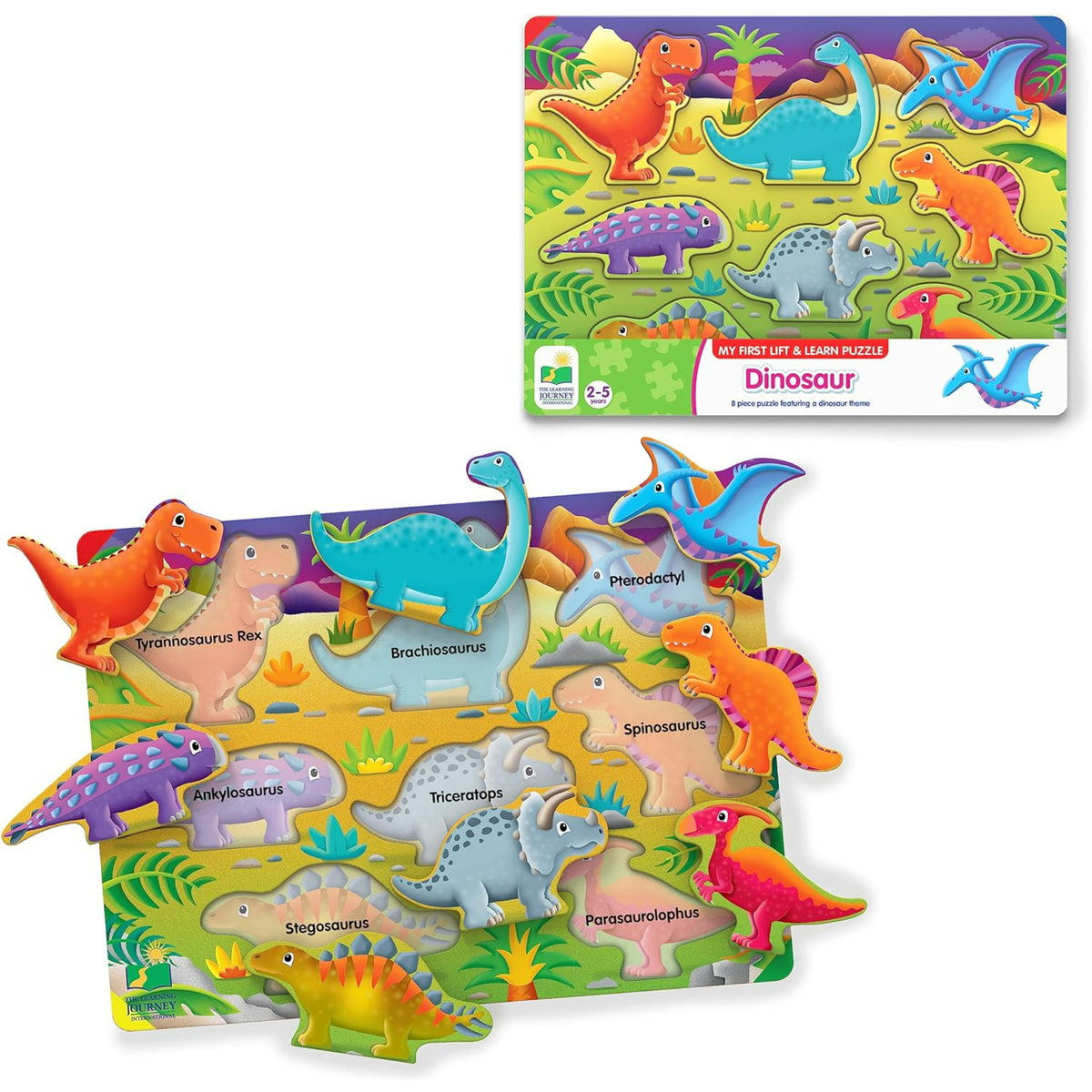 The Learning Journey My First Lift & Learn Dinosaurs Puzzle, 8 pcs, Assorted, 285435