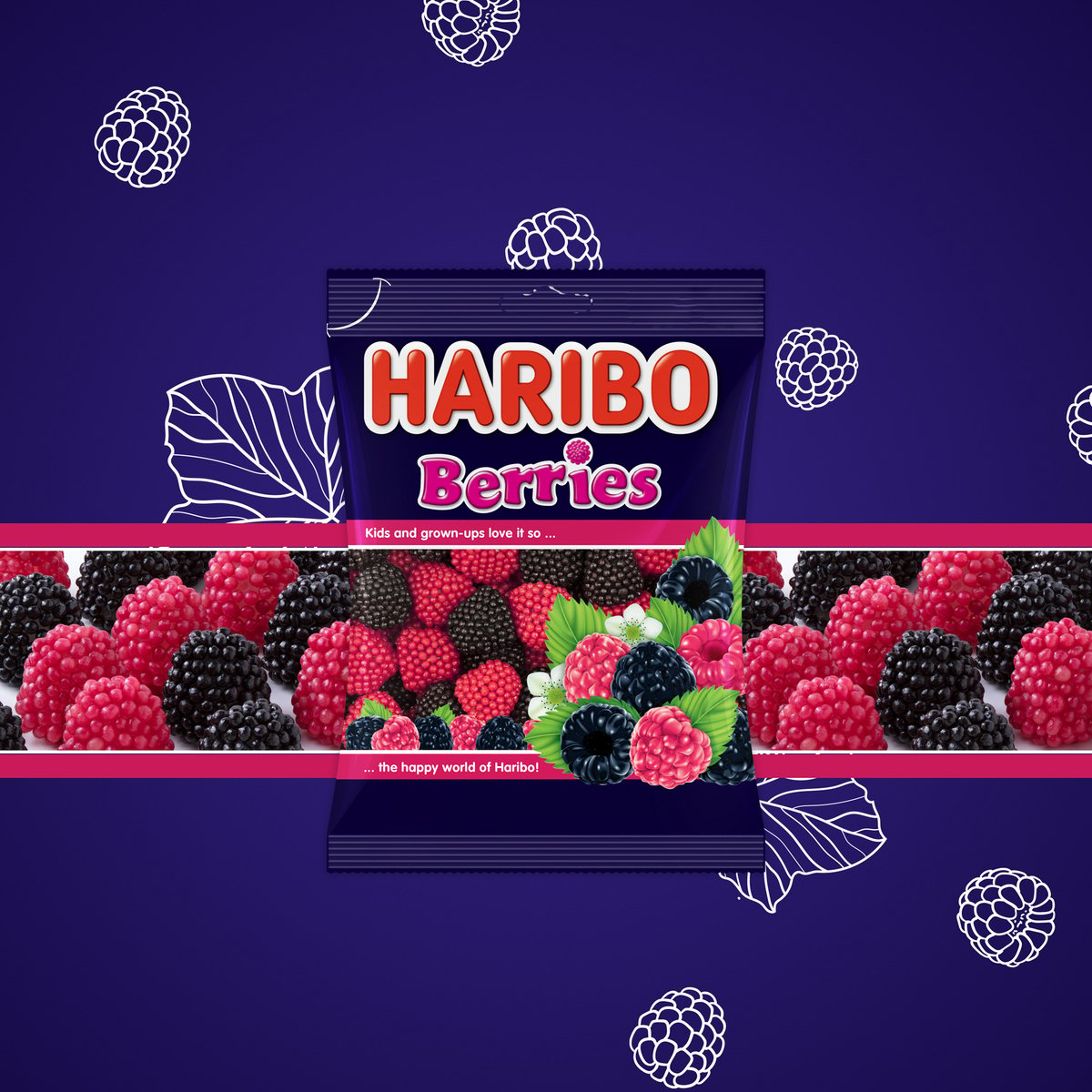 Haribo Berries Gummy Candy 80 g