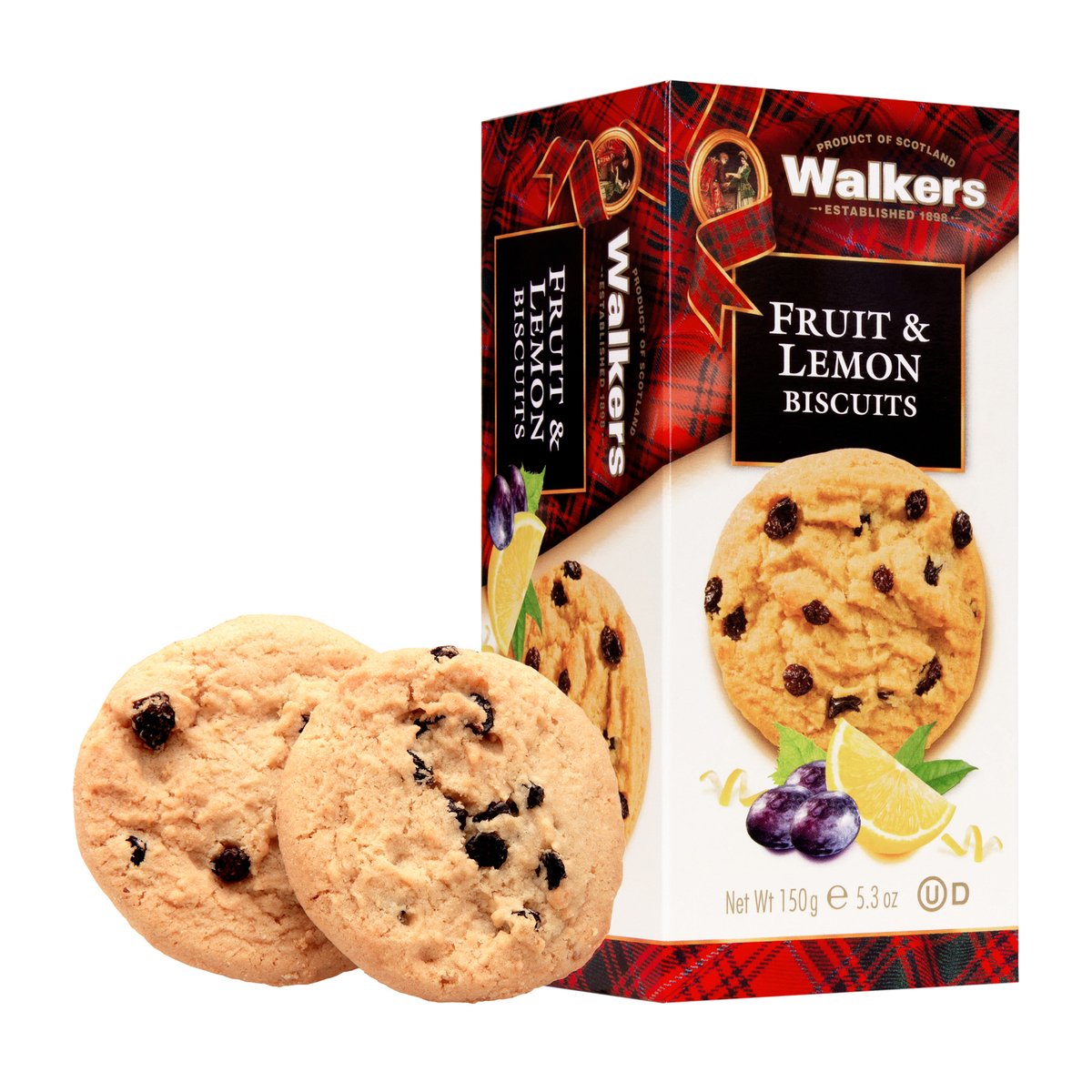 Walkers Fruit & Lemon Biscuits 150 g