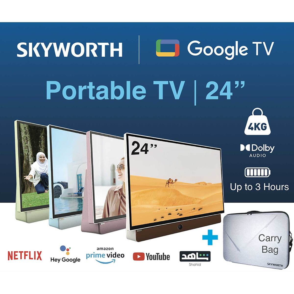 Skyworth 24Inches Full HD Portable Lifestyle Smart TV,24LP60G