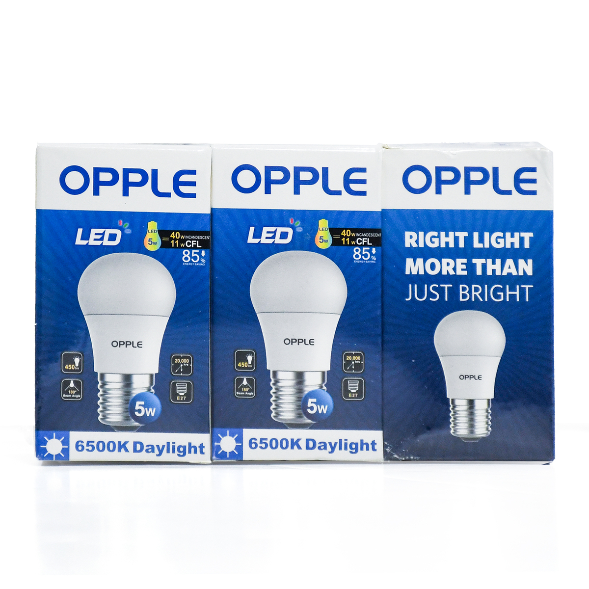 Opple 5W LED Bulb, Daylight, 3 pcs, E27