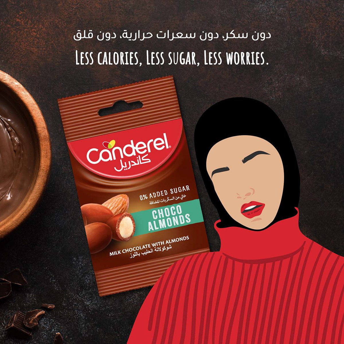 Canderel 0% Added Sugar Choco Almonds 40 g