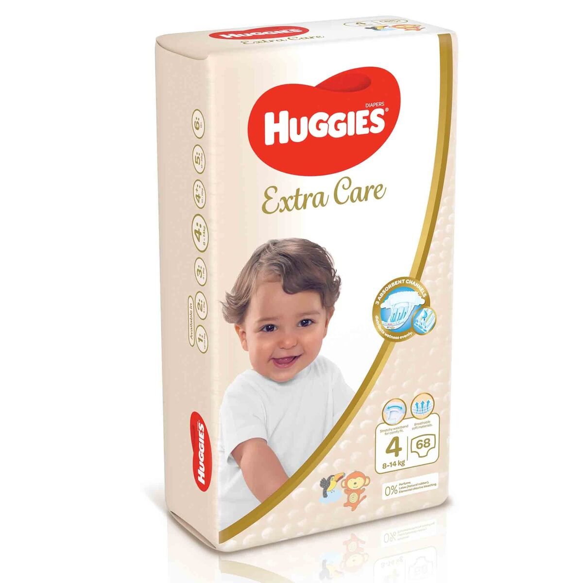 Huggies Extra Care Size 4 8 -14 kg Jumbo Pack 68 pcs