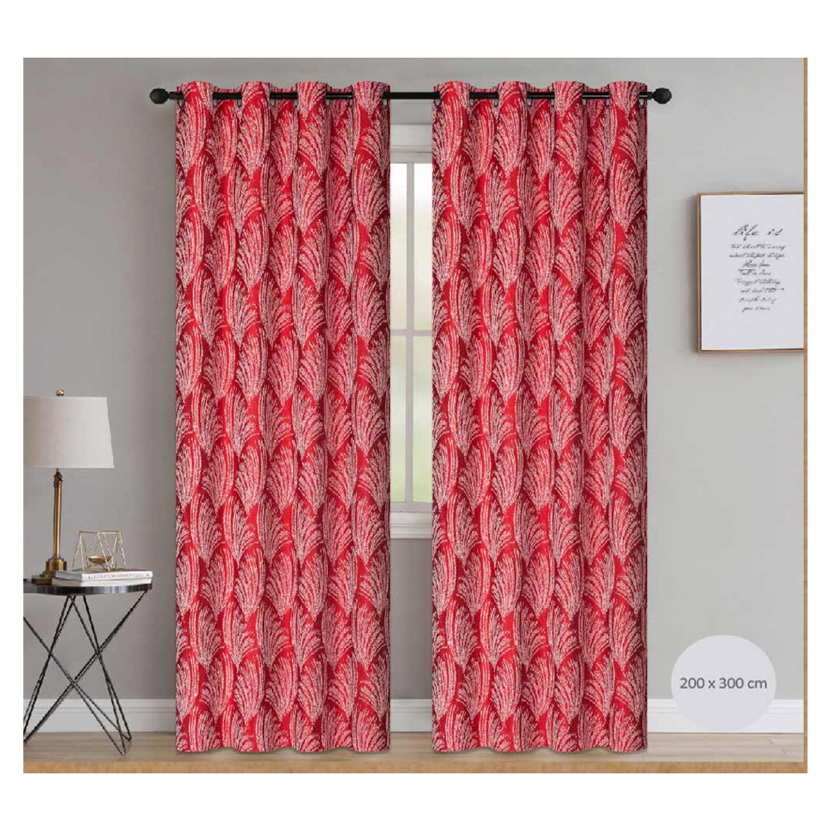 Maple Leaf Window Curtain 2pc set 200x260cm