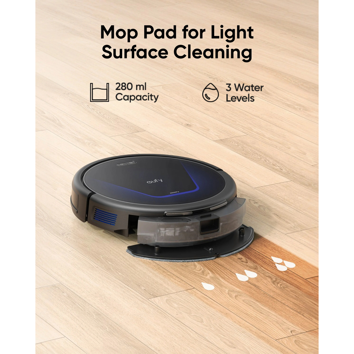 Eufy G50 Hybrid Robotic Vacuum Cleaner, Black