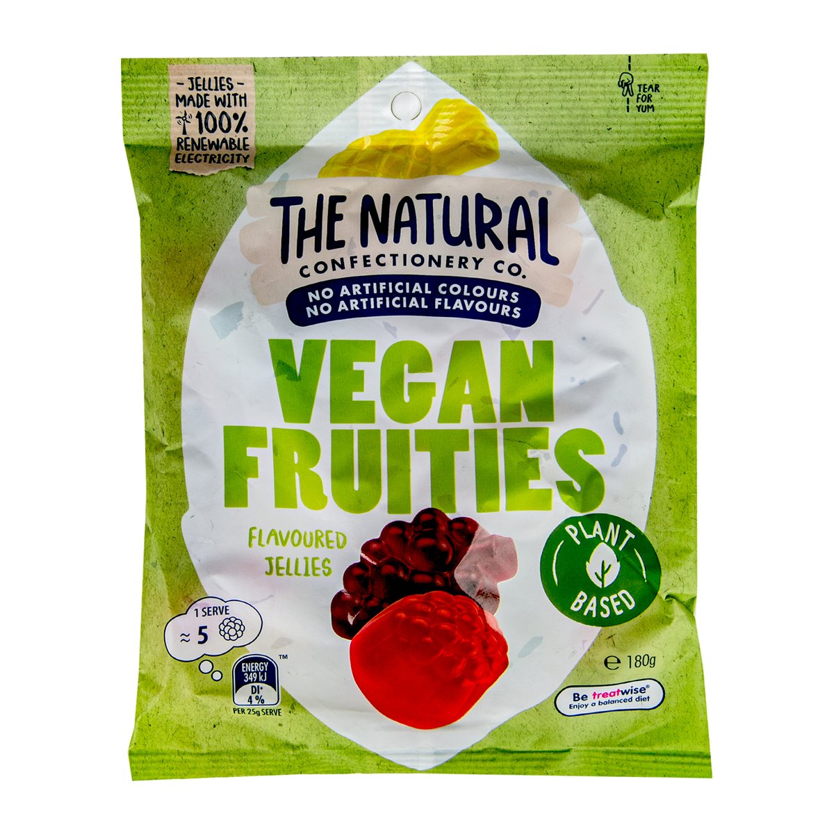 The Natural Confectionery Co. Vegan Fruities Flavoured Jelly 180 g