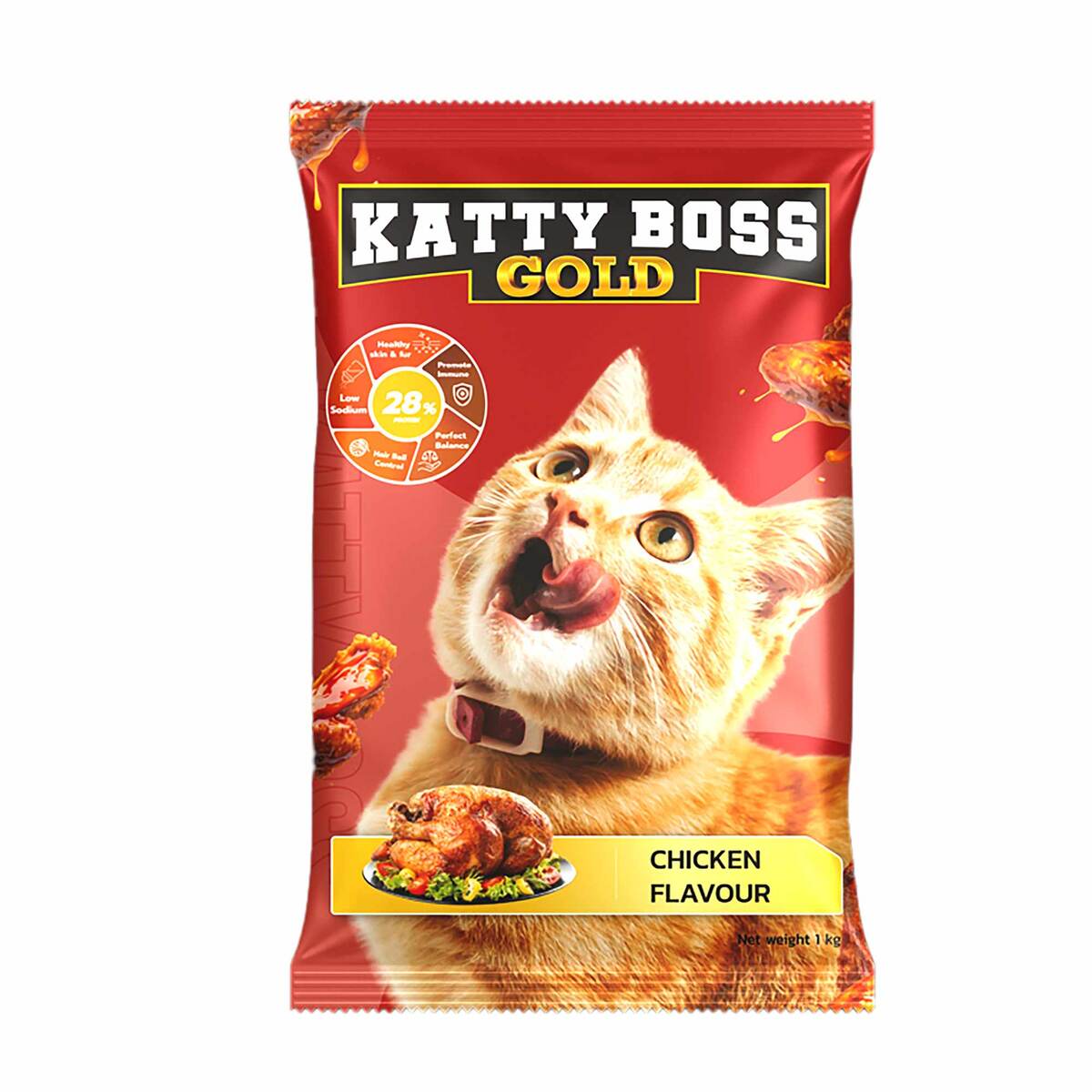 Katty Boss Gold Chicken Flavour Cat Food 1 kg