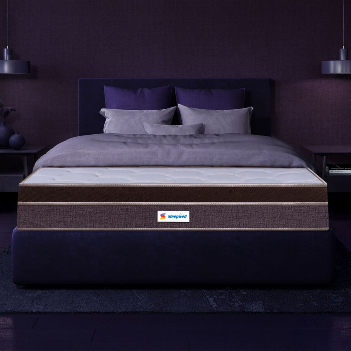 Sleepwell Nexa Classic , Resitec Foam , Super King Bed Size , Medium Firm , Neem Fresche Technology , Anti Sag Mattress (200L x 200W x 25H cm)