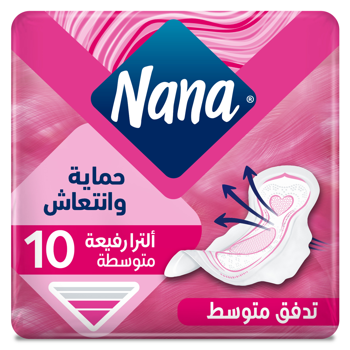 Nana Freshness & Protection Ultra Thin For Regular Flow Sanitary Pads 10 pcs 2+1