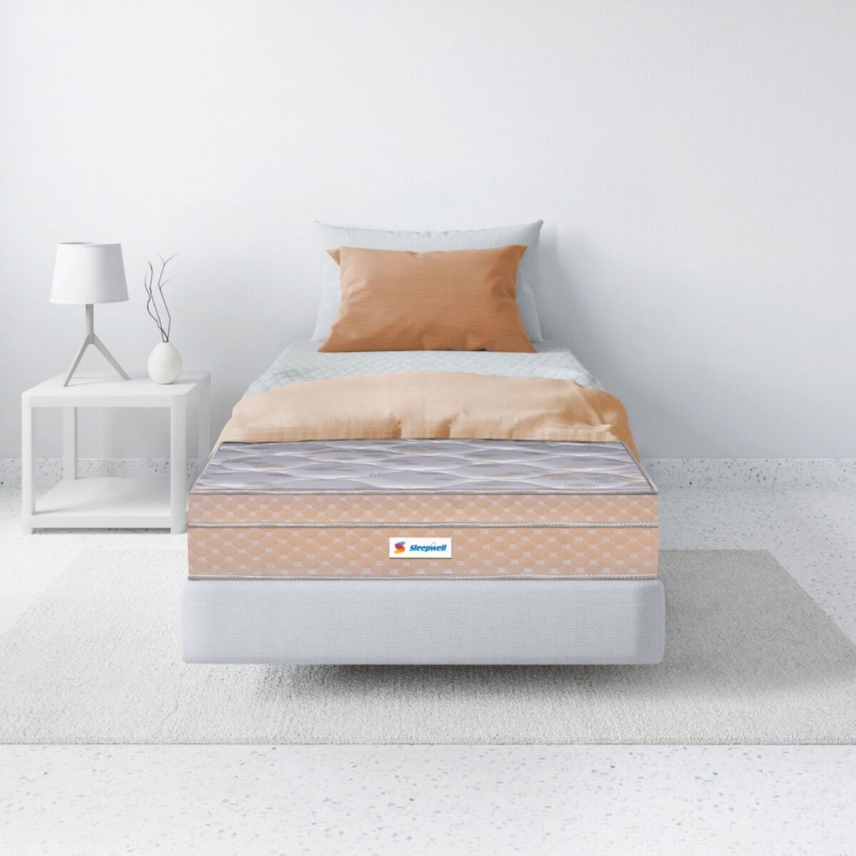 Sleepwell Spring Fresh Classic , 3 Zone Profiled Resitec Foam , Queen Bed Size , Pocket Spring , Neem Fresche Technology , Anti Sag Mattress (200L x 160W x 25H cm)