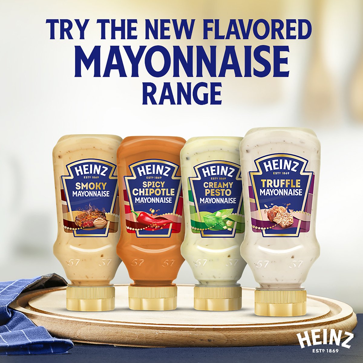 Heinz Truffle Mayonnaise Top-Down Squeeze Bottle 225 ml