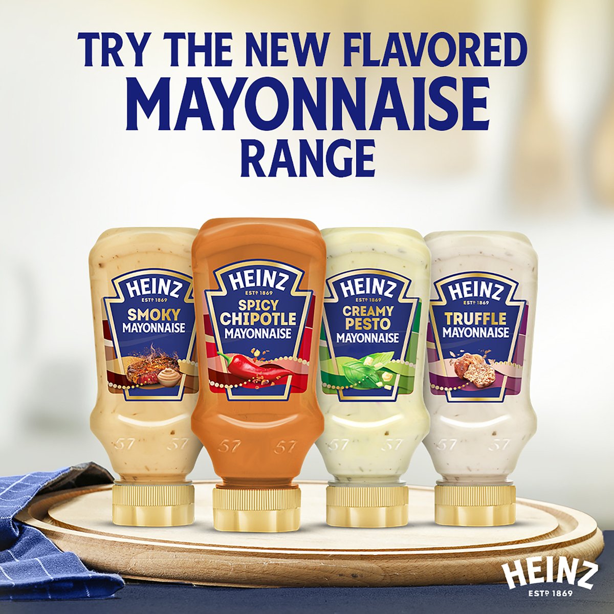 Heinz Spicy Chipotle Mayonnaise Top-Down Squeeze Bottle 225 ml