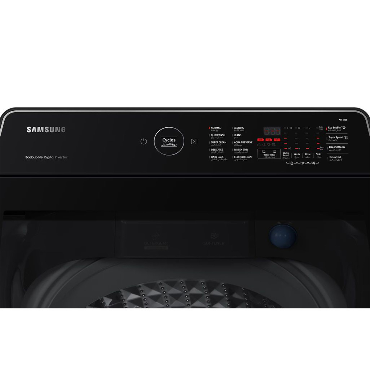 Samsung Top load Washer with Ecobubble and Digital Inverter Technology, 11 kg, 700 RPM, Gray,  WA11CG5745BDSG