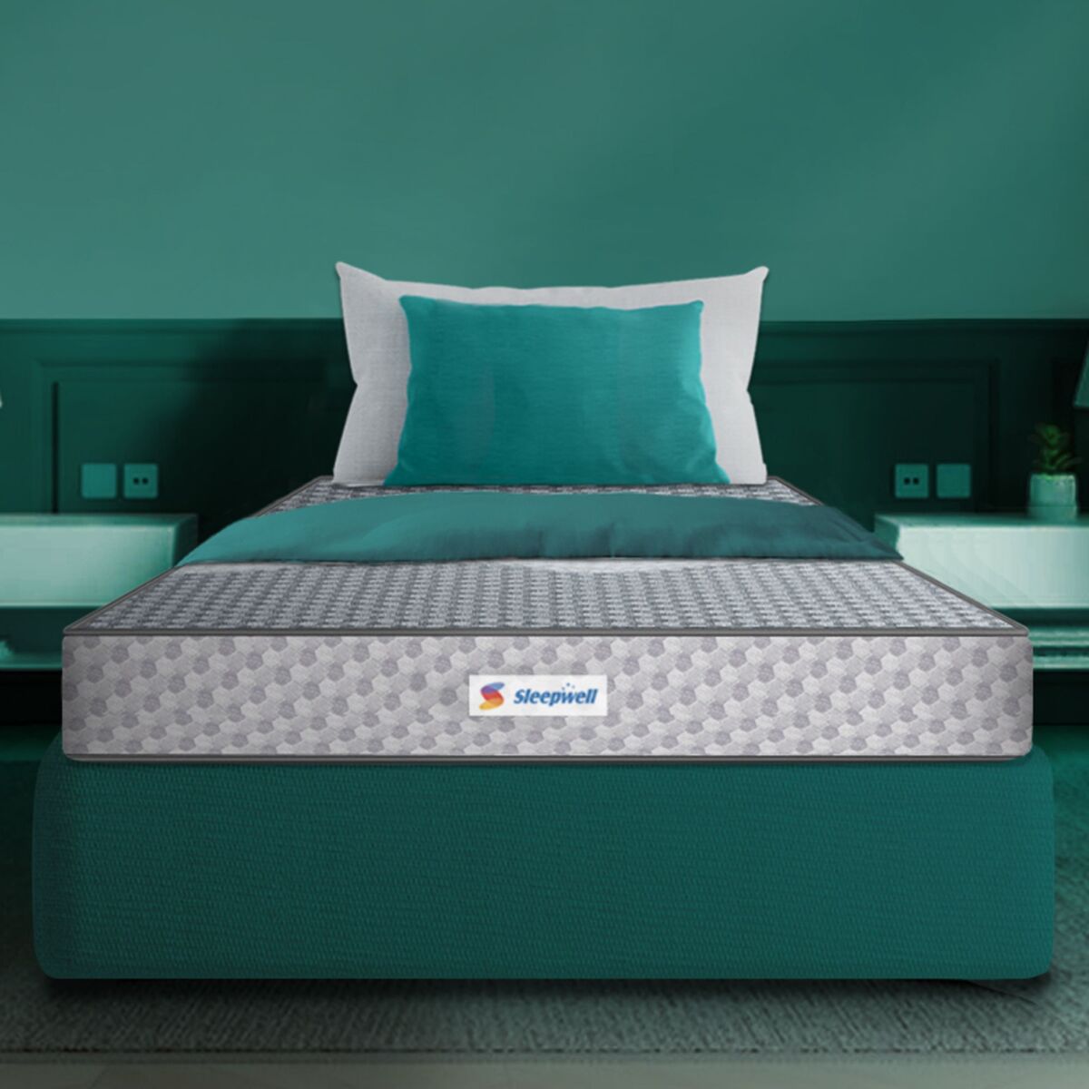 Sleepwell Ortho Pro Profiled Foam , 100 Night Trial , Impressions Memory Foam Mattress With Airvent Cool Gel Technology , Single Bed Size (200L x 90W x 20H cm)