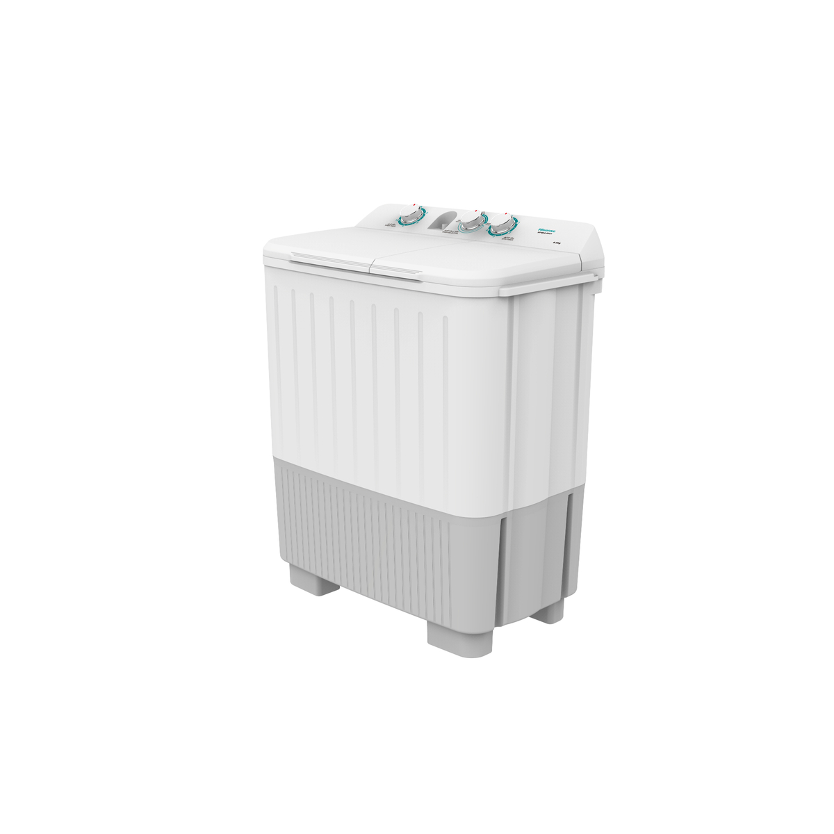 Hisense Twin Tub Semi Automatic Washing Machine, 8/5.6 kg, 1320 RPM, White, XPB80-5001