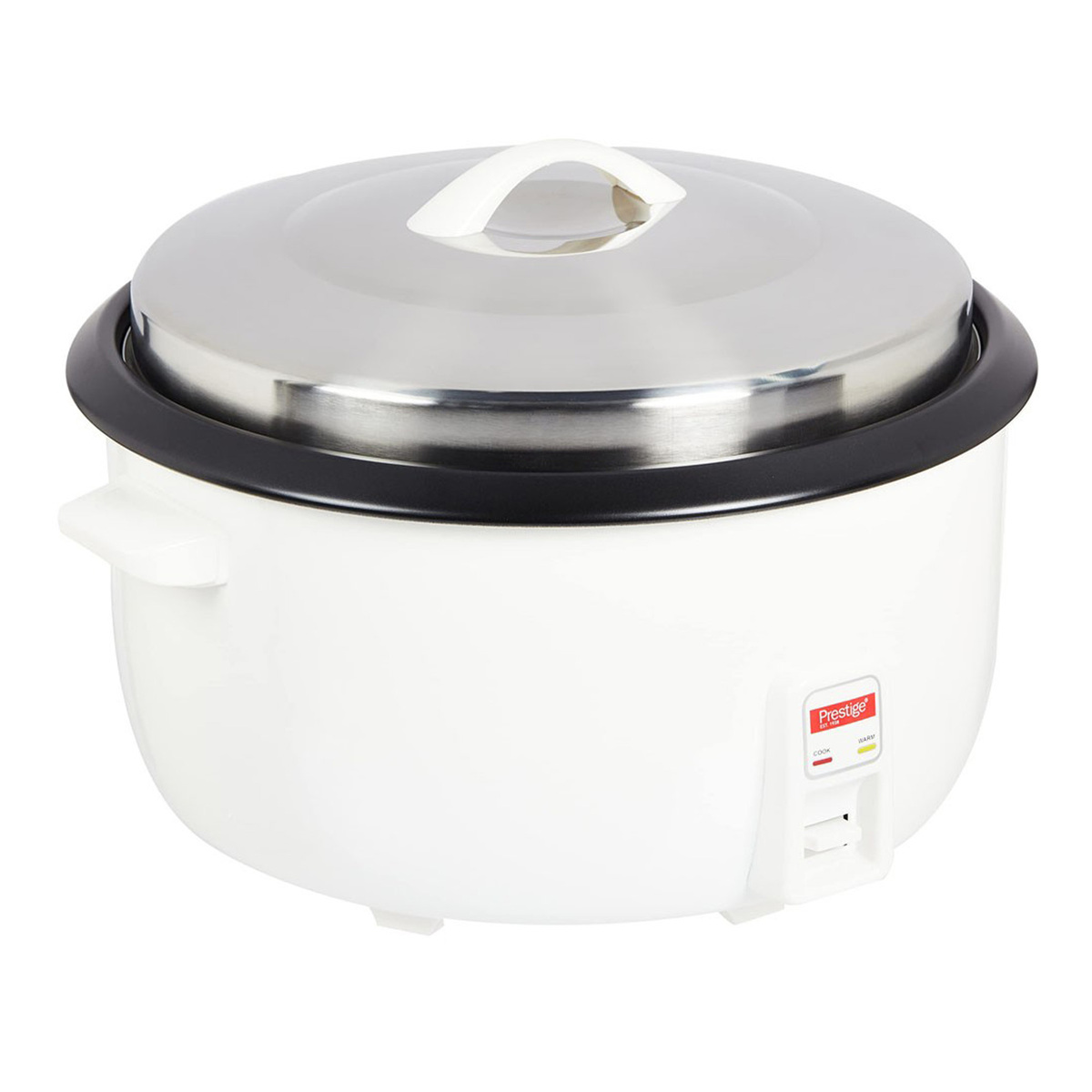 Prestige Stainless Steel Electric Rice Cooker with Steamer, 10 L, 2800 W, White, PR81507