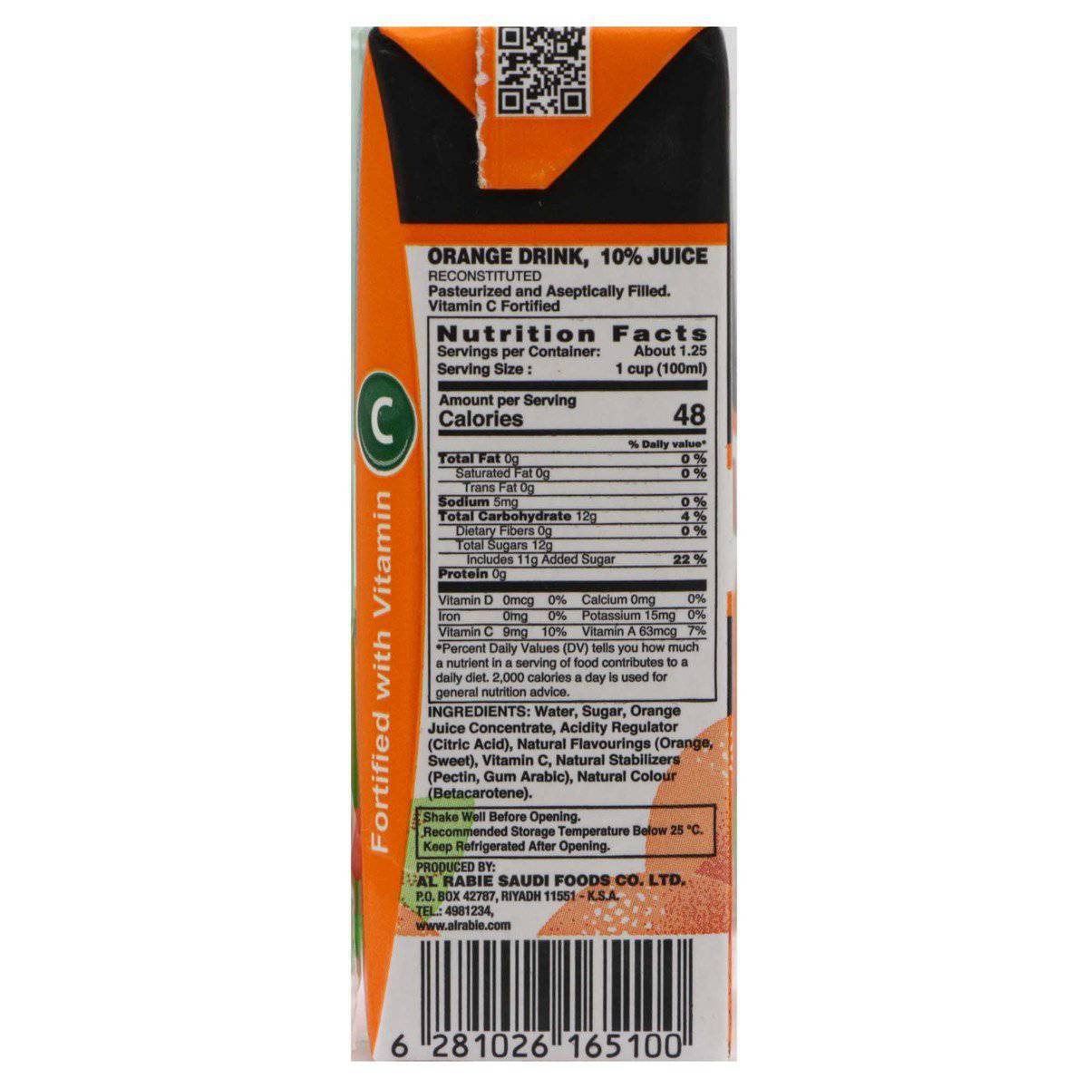 Al Rabie Orange Drink 21 x 125 ml