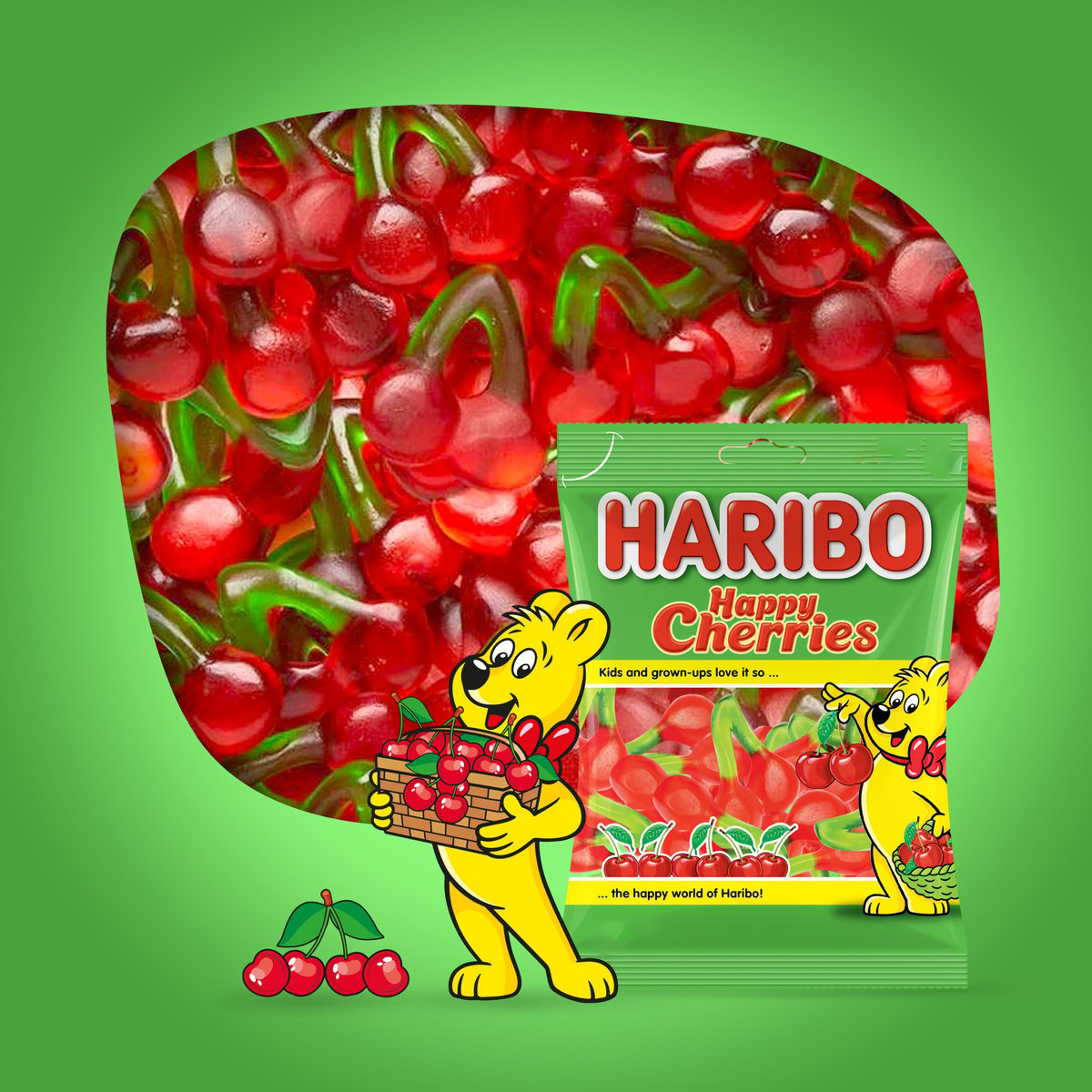 Haribo Happy Cherries Jelly Candy 80 g