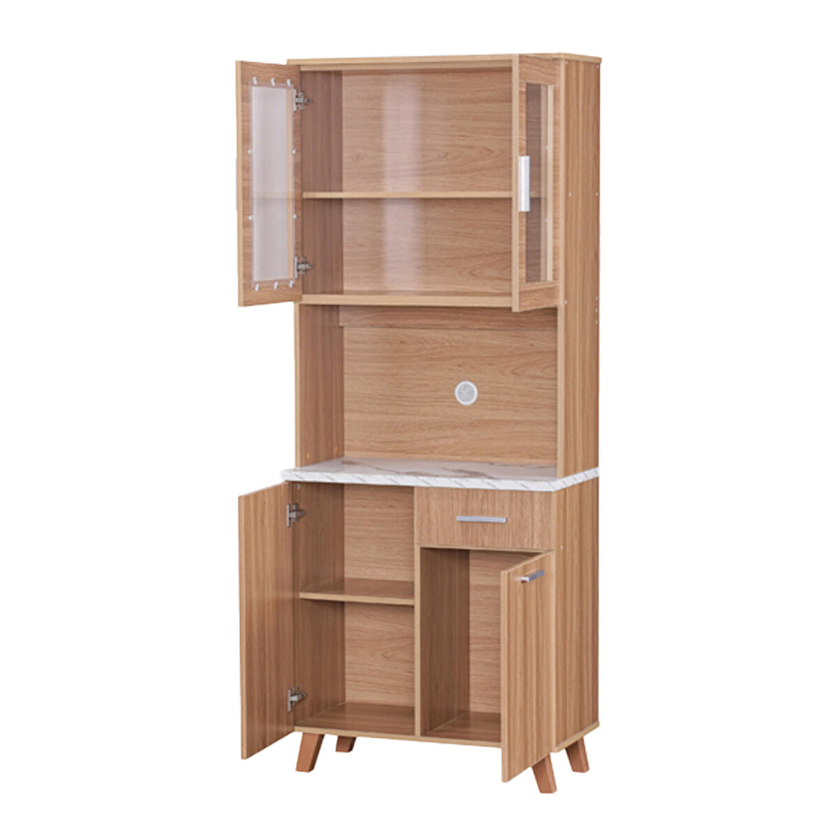 Max Kitchen Cabinet-Oak/White