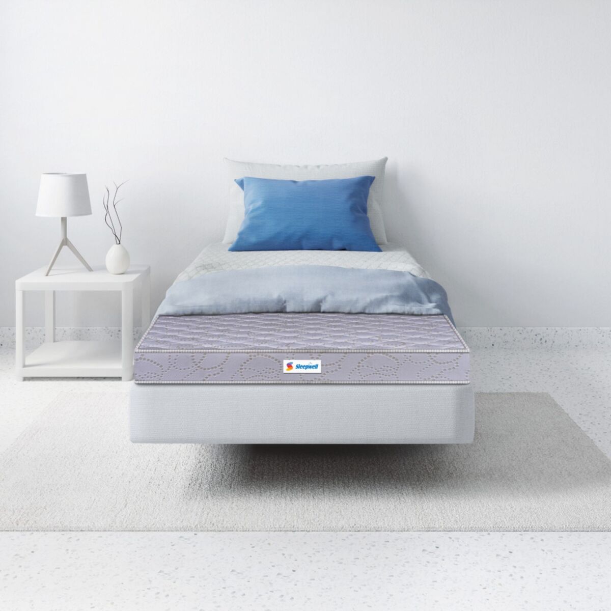 Sleepwell Utsav 2.0 , Resitec Foam , Twin Bed Size , Medium Firm , Neem Fresche Technology , Anti Sag Mattress (200L x 120W x 15H cm)