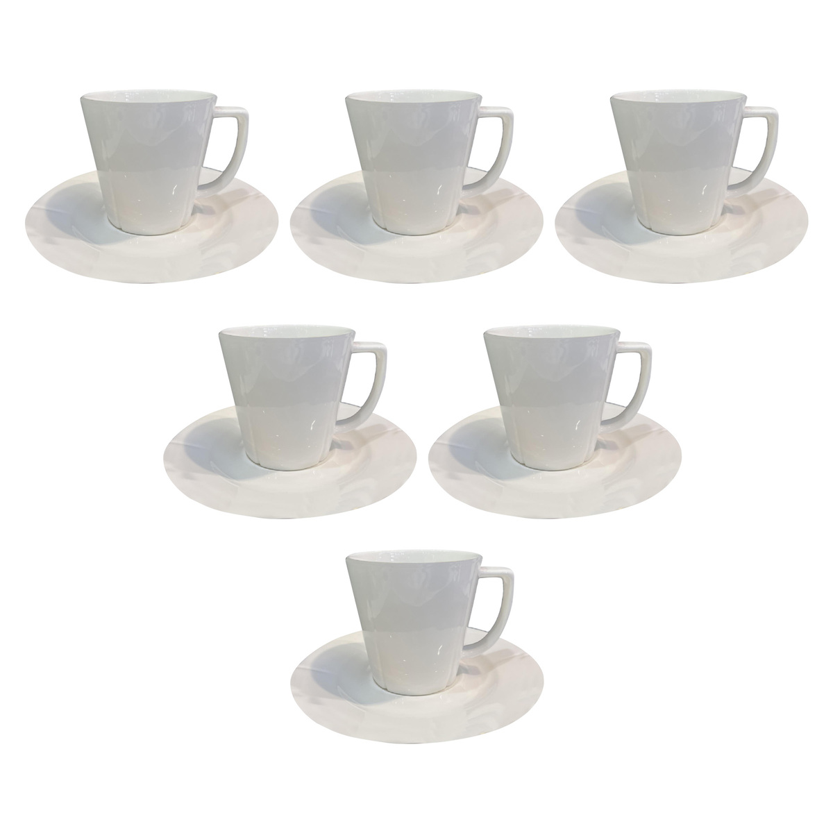 Home BC-Cup Saucer Set, 12 pcs, 250cc, White, ST03