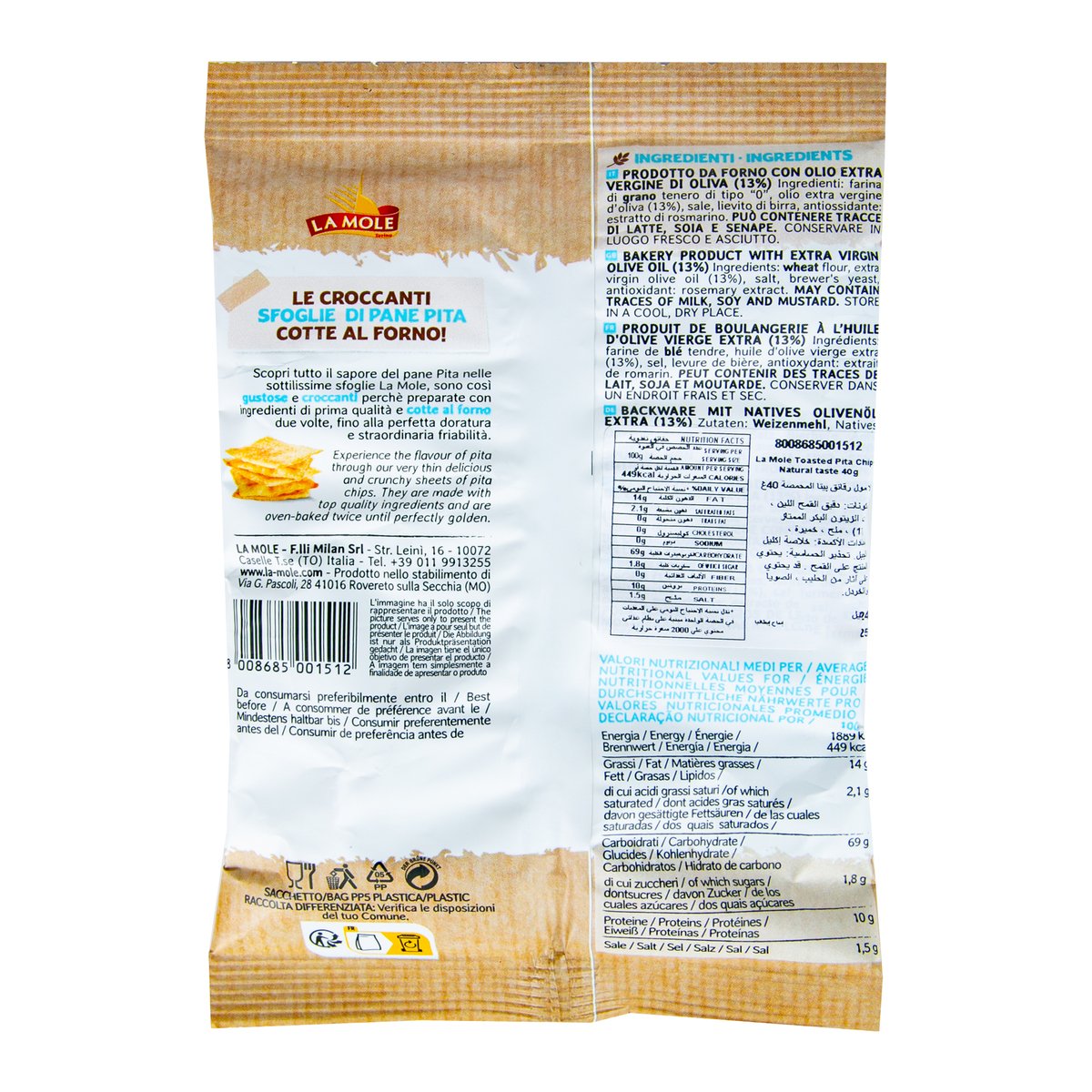 La Mole Natural Pita Chips 40 g