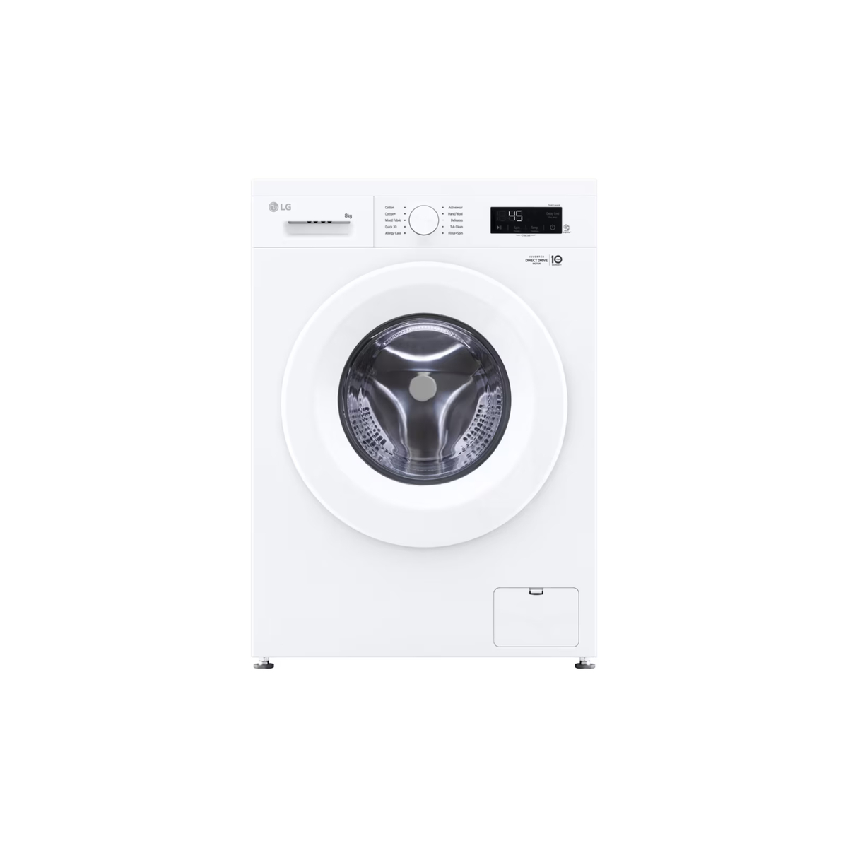 LG Front Load Washing Machine, 8kg, 1200RPM, White, F2Y1TYP3W